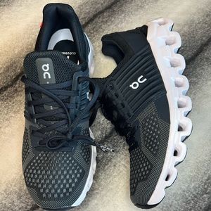 On Running CloudSwift Black/Rock Running Athletic Sneakers